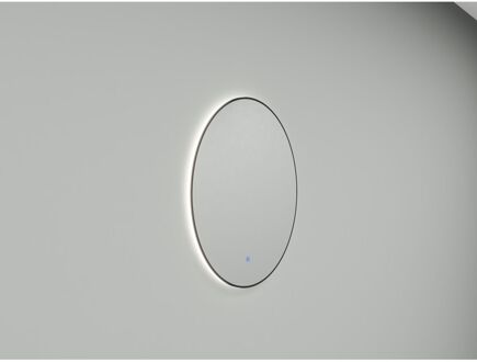 Wiesbaden Ronde Spiegel Novi met LED, Dimbaar 60 cm Mat Zwart