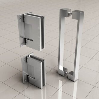 Wiesbaden Scharnierset Met Hendel Voor Profielloze Nisdeur Chroom