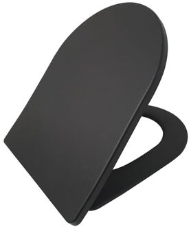 Wiesbaden Shade slim Soft-Close closetzitting one-touch mat zwart