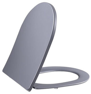 Wiesbaden Shade slim toiletzitting softclose en quick release mat grijs 32.3766 Grijs mat