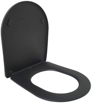Wiesbaden Shade Slim Toiletzitting - Softclose en Quick Release - Mat Zwart