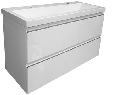 Wiesbaden Shall Onderkast - 100x36cm - Glans Wit