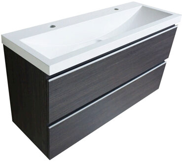 Wiesbaden Shall Onderkast - 100x36cm - Houtnerf Grijs