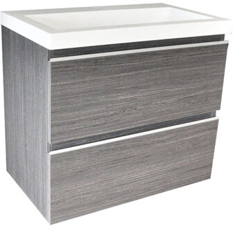 Wiesbaden Shall Onderkast - 60x36cm - Houtnerf Grijs