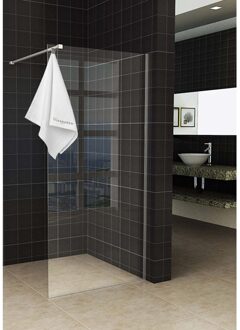 Wiesbaden Sita inloopdouche - 80x200cm - helder glas 8mm - Nano coating - met handdoekhouder - Chroom 20.3404