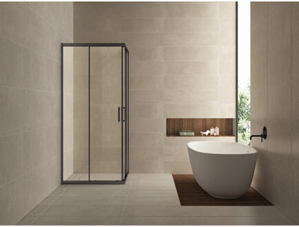 Wiesbaden Skyline Hoekinstap Douchecabine met 2 Schuifdeuren - 800x800x2000x8mm - NANO - Helder Glas - Mat Zwart