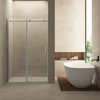 Wiesbaden Slide Nis Schuifdeur - 1200x2000x8mm - NANO - Helder Glas/Chroom