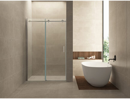 Wiesbaden Slide Nis Schuifdeur - 1400x2000x8mm - NANO - Helder Glas/Chroom