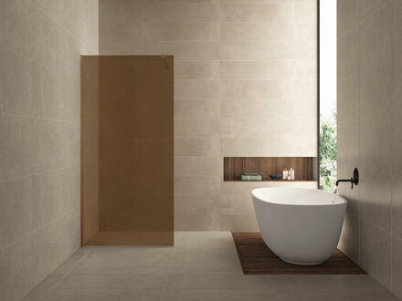 Wiesbaden Slim glasplaat 900 x 2000 x 8 mm nano warm koper glas 20.3516 Warm brons