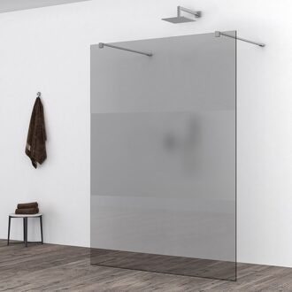 Wiesbaden Slim Inloopdouche 140x200 cm - Nano Coating - Rookglas & Melkglas
