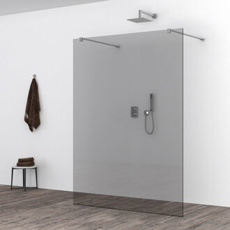 Wiesbaden Slim Inloopdouche 140x200 cm Nano Rookglas - Veiligheidsglas