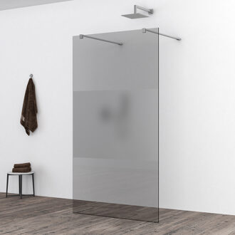 Wiesbaden Slim Inloopdouche 90x200 cm - Nano Rookglas & Melkglas Band