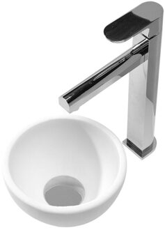 Wiesbaden Solid Surface opzetfontein rond 200x200x110