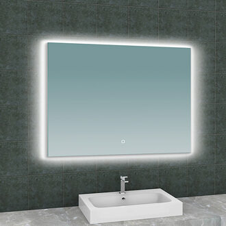 Wiesbaden Soul LED Badkamerspiegel - Dimbaar met Spiegelverwarming - 100x80 cm Helder/Koud wit;Warm wit;Natuurlijk wit