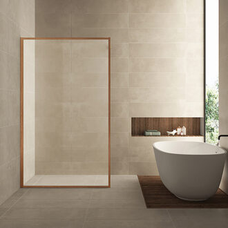 Wiesbaden Square Inloopdouche 100x200 cm - Nano Coating - Helder Glas - Geborsteld Brons Koper