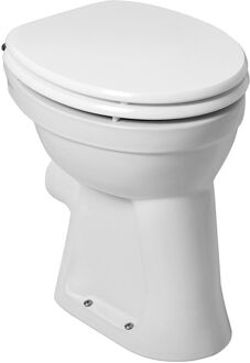 Wiesbaden staande verhoogde toiletpot +6 PK wit