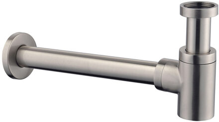 Wiesbaden Star Sifon - Laag - 5/4inch x 32mm - Geborsteld Staal