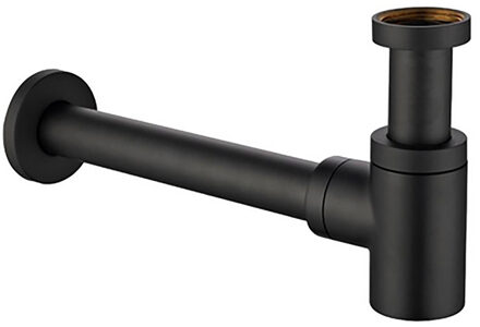 Wiesbaden Star Sifon - Laag - 5/4inch x 32mm - Mat Zwart