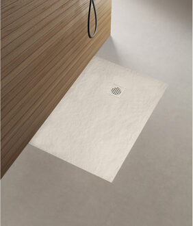 Wiesbaden Stonea Douchebak - Antislip - Composiet - 800x1400x30mm - Inkortbaar - Beige