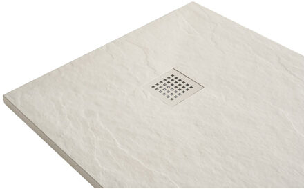 Wiesbaden Stonea Douchebak - Antislip - Composiet - 900x1200x30mm - Inkortbaar - Beige