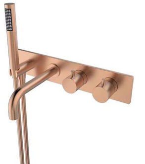 Wiesbaden Style Badthermostaat - Muur Inbouw - Geborsteld KoperWiesbaden Style Badthermostaat - Muur Inbouw - Geborsteld Koper