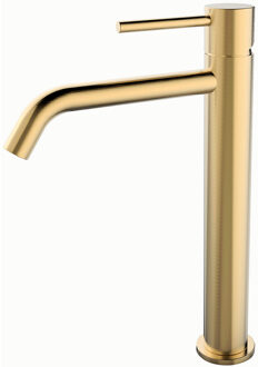 Wiesbaden Style XL Wastafelkraan - Verhoogd - Geborsteld Messing