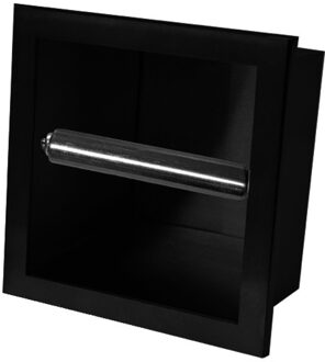 Wiesbaden Sunk Inbouw Toiletrolhouder - Mat Zwart