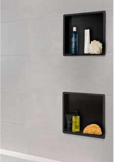 Wiesbaden Sunk Inbouwnis - 30 x 30 x 10 cm. - Mat Zwart