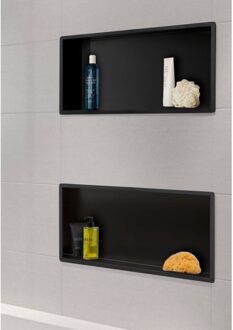 Wiesbaden Sunk Inbouwnis - 30 x 60 x 10 cm. - Mat Zwart