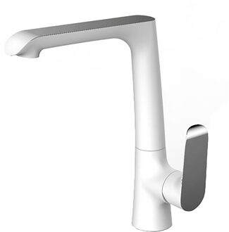 Wiesbaden Tarma Keukenkraan - Eenhendel - Wit Chroom