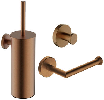 Wiesbaden Toilet Accessoires Set Wiesbaden Alonzo Geborsteld Brons Koper