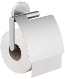 Wiesbaden Toiletrolhouder Alonzo Met Klep Geborsteld RVS
