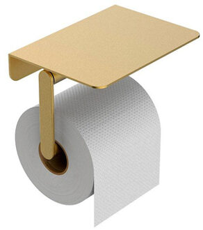 Wiesbaden Toiletrolhouder Alonzo Met Planchet Geborsteld Messing