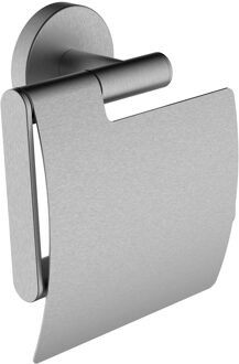 Wiesbaden Toiletrolhouder Wiesbaden Alonzo Met Klep Geborsteld RVS