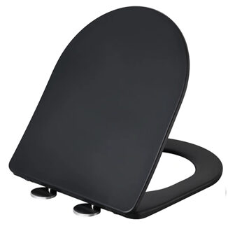 Wiesbaden Toiletzitting Wiesbaden Nibiru Softclose Mat Zwart