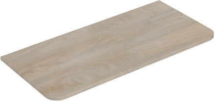 Wiesbaden Topblad Wiesbaden Sulora 80x48 cm Afgeronde Hoeken Licht Eiken