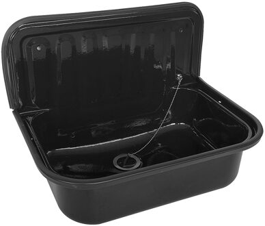 Wiesbaden Uitstortgootsteen Wiesbaden Banks 50,5x33x37 cm Plaatstaal Glans Zwart