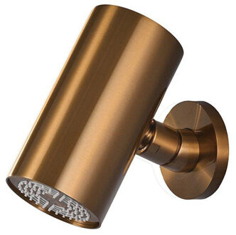 Wiesbaden UniMatch Beam hoofddouche rond 1 stand met muurbevestiging geborsteld brons koper PVD 29.7825 Koper geborsteld