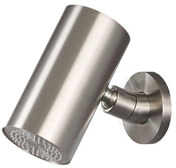 Wiesbaden UniMatch Beam hoofddouche rond 1 stand met muurbevestiging geborsteld staal PVD 29.7822 Staal geborsteld