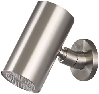 Wiesbaden UniMatch Beam hoofddouche rond 1 stand met muurbevestiging geborsteld staal PVD 29.7822 Staal geborsteld