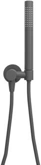 Wiesbaden UniMatch - Handdoucheset met Staafhanddouche - 1 stand - Doucheslang en Wandaansluitbocht - Gunmetal