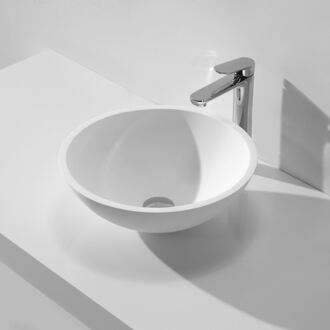 Wiesbaden Valerie Opzetwastafel Solid Surface - 43 cm. - Wit