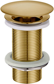 Wiesbaden Vaste Waste Wiesbaden Caral Verlengd 5/4" Geborsteld Messing Goud