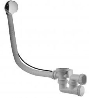 Wiesbaden verlengde bad-plugoverl.-comb.+waste chr. 40 mm