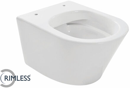 Wiesbaden Vesta Junior Wandcloset Rimless Verkort - Glans Wit