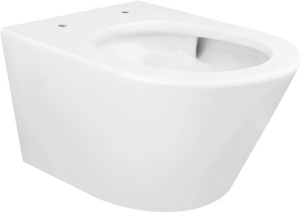 Wiesbaden Vesta Tornado Flush Wandcloset Rimless met Nano Coating - Glans Wit