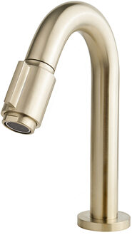 Wiesbaden Victoria Fonteinkraan - Toiletkraan - Koudwaterkraan - 1/2 - Geborsteld Messing