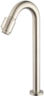 Wiesbaden Victoria Fonteinkraan - Toiletkraan - Koudwaterkraan - XL - 1/2 - Geborsteld Staal