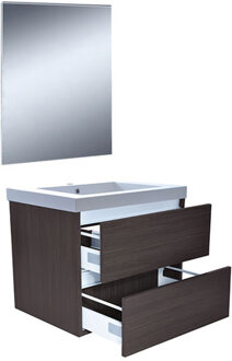 Wiesbaden Vision Meubelset Inclusief Spiegel - 60cm - Houtnerf Grijs