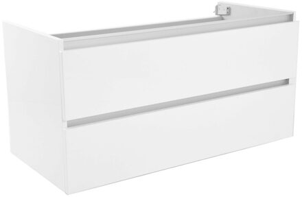 Wiesbaden Vision Onderkast Met 2 Laden - 100x46cm - Glans Wit